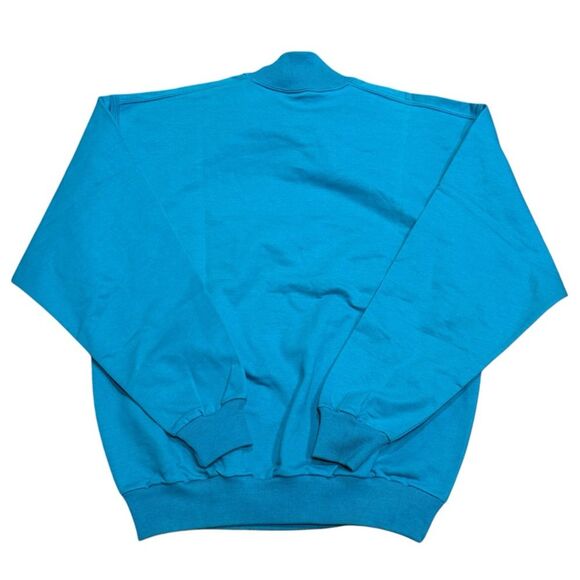 Vintage Nike Turquoise Blue Long Sleeve Mock Neck Sweatshirt Men’s Sz M - Picture 2 of 6